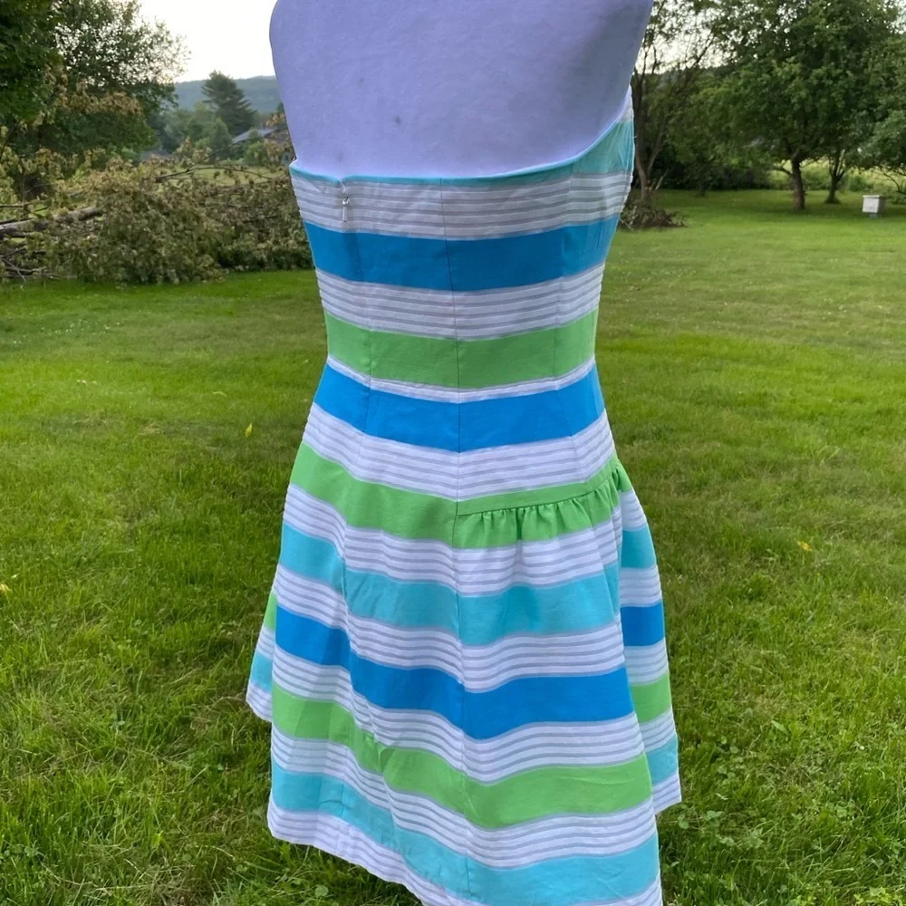 Lilly Pulitzer Jordan Strapless Dress Multi Colored Stripe - Picture 9 of 9